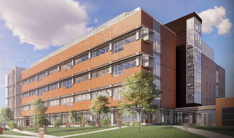 The proposed outside of the new MSU Plant and Environmental Sciences Building. Please note the building rendering is not yet finalized.